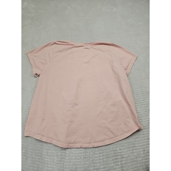 Nike Shirt Womens 2X Pink Short Sleeve Gold Logo Graphic - Picture 7 of 8